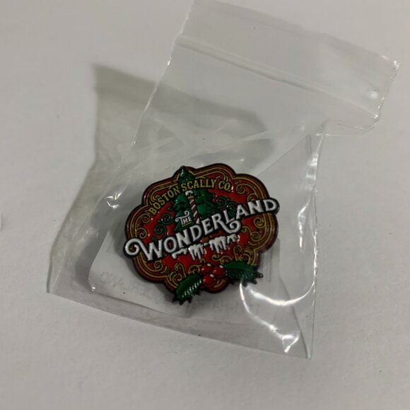 Boston Scally Co The Wonderland Hat Pin Christmas Holiday Enamel Rubber Backed - Picture 1 of 2